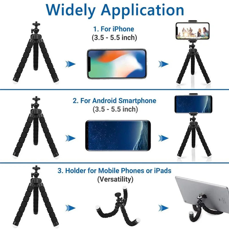 Flexible Octopus Phone Tripod + Wireless Remote
